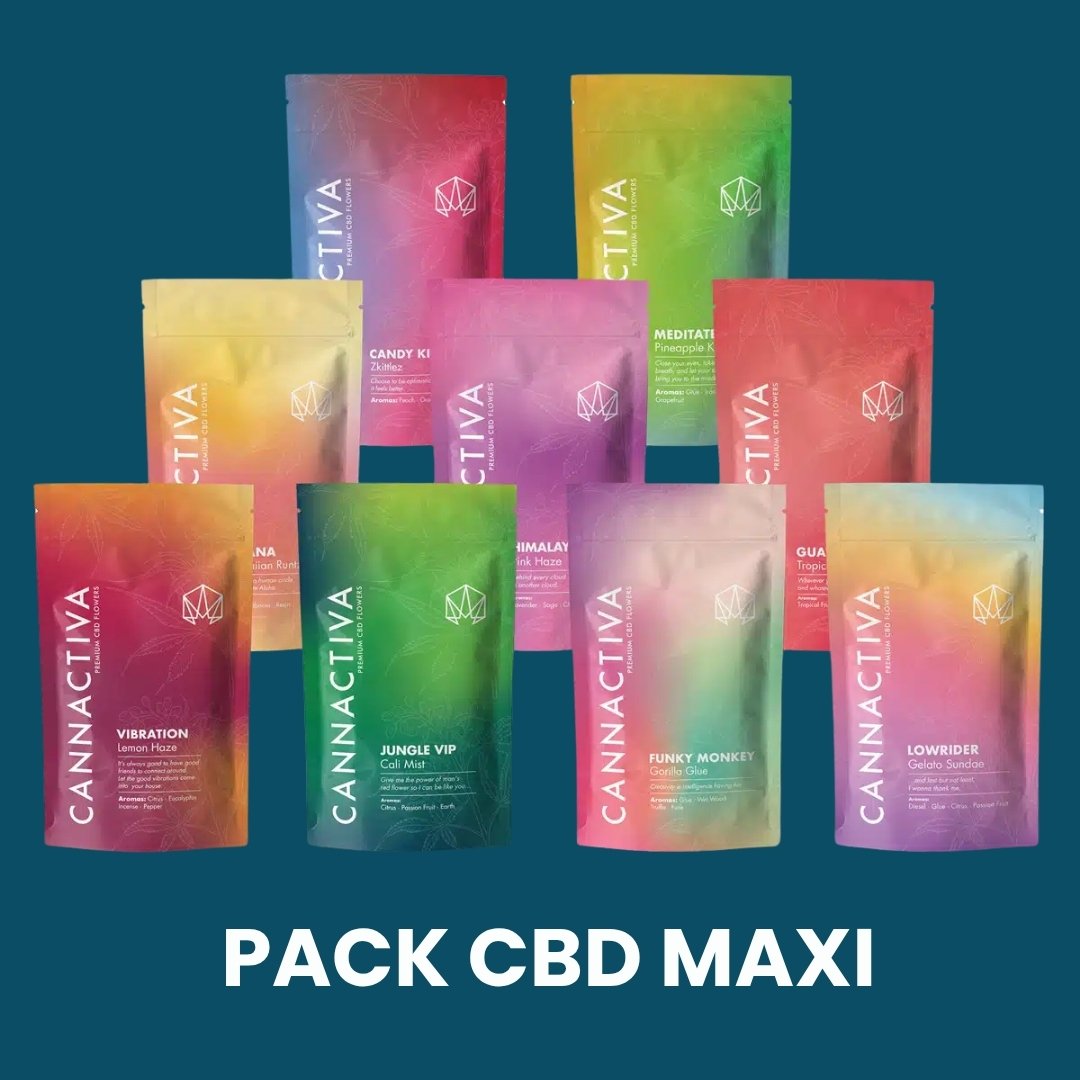 PACK CBD MAXI – 9 Flores Premium (6 + 3 grátis)